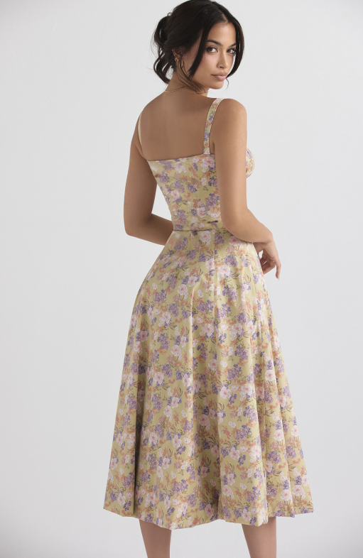 Women's Floral Print Sleeveless Summer Dress | Midi
