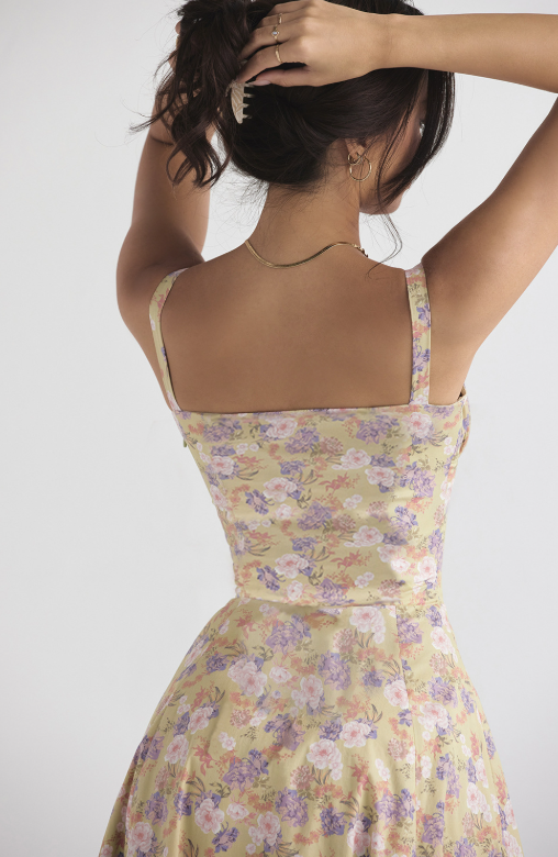 Women's Floral Print Sleeveless Summer Dress | Midi