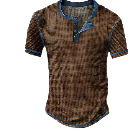 Men's Casual Henley Shirt | Short Sleeve