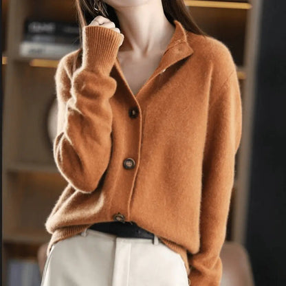 Women's Stand Collar Cardigan | Leisure