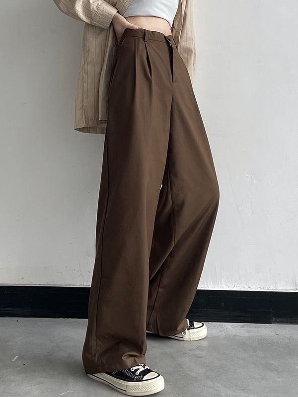 Classic Casual Straight Cut Tailored Pants