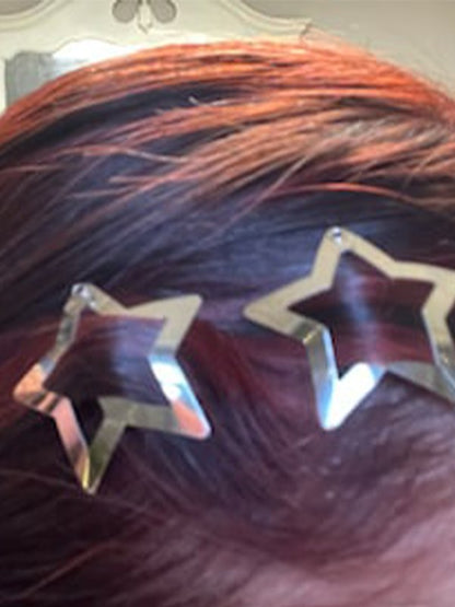 Silver Star Hair Clip 5 Pieces Set