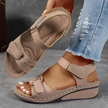 Women's Retro Summer Wedge Sandals | Platform