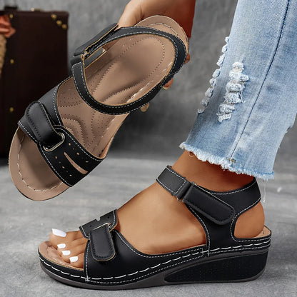 Women's Retro Summer Wedge Sandals | Platform