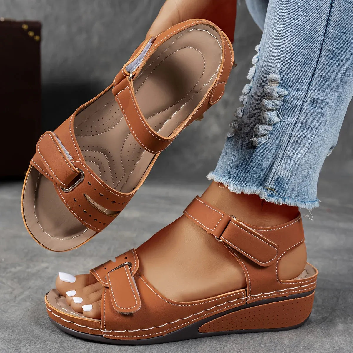 Women's Retro Summer Wedge Sandals | Platform