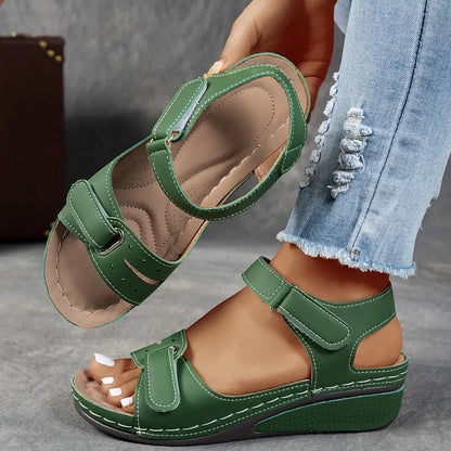 Women's Retro Summer Wedge Sandals | Platform