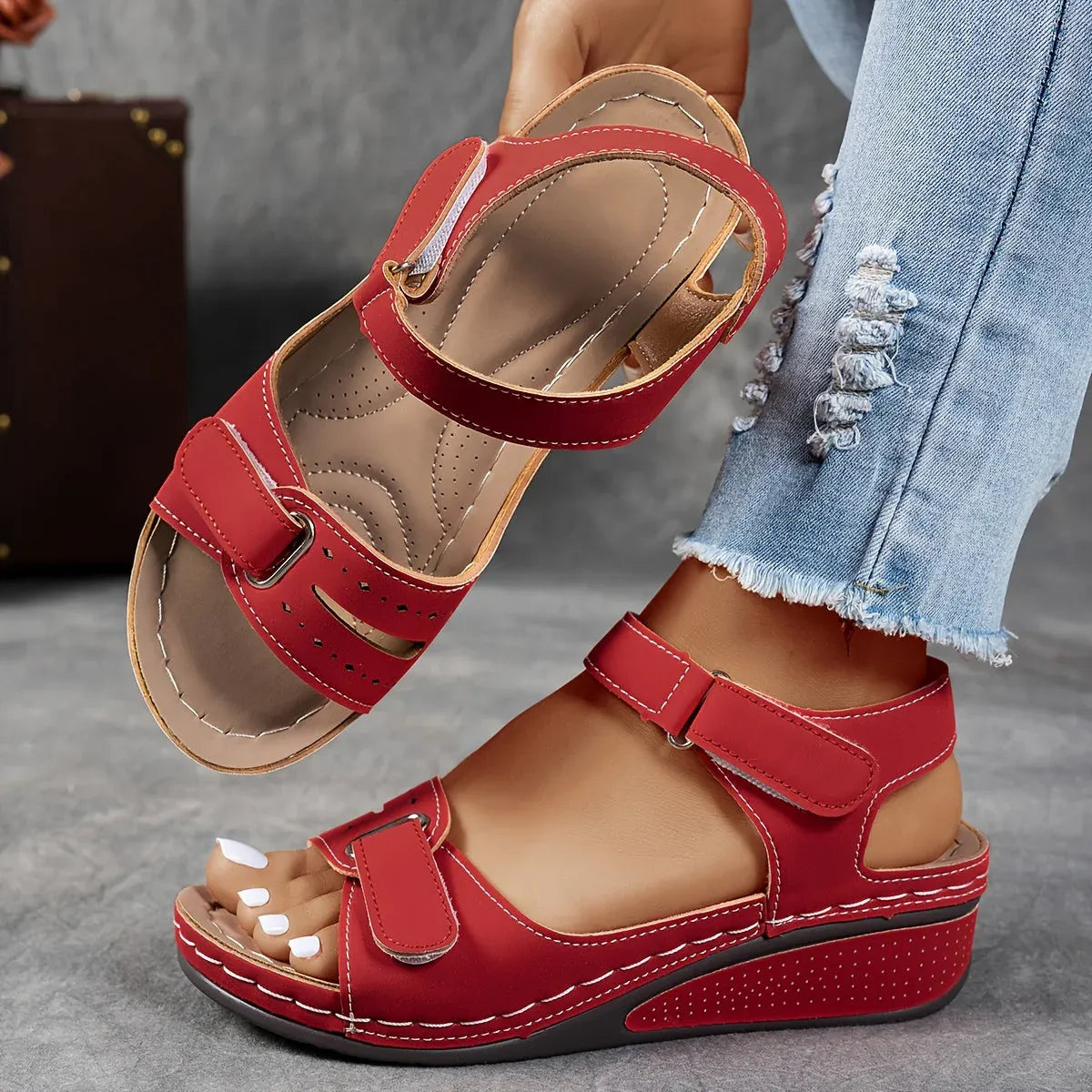 Women's Retro Summer Wedge Sandals | Platform