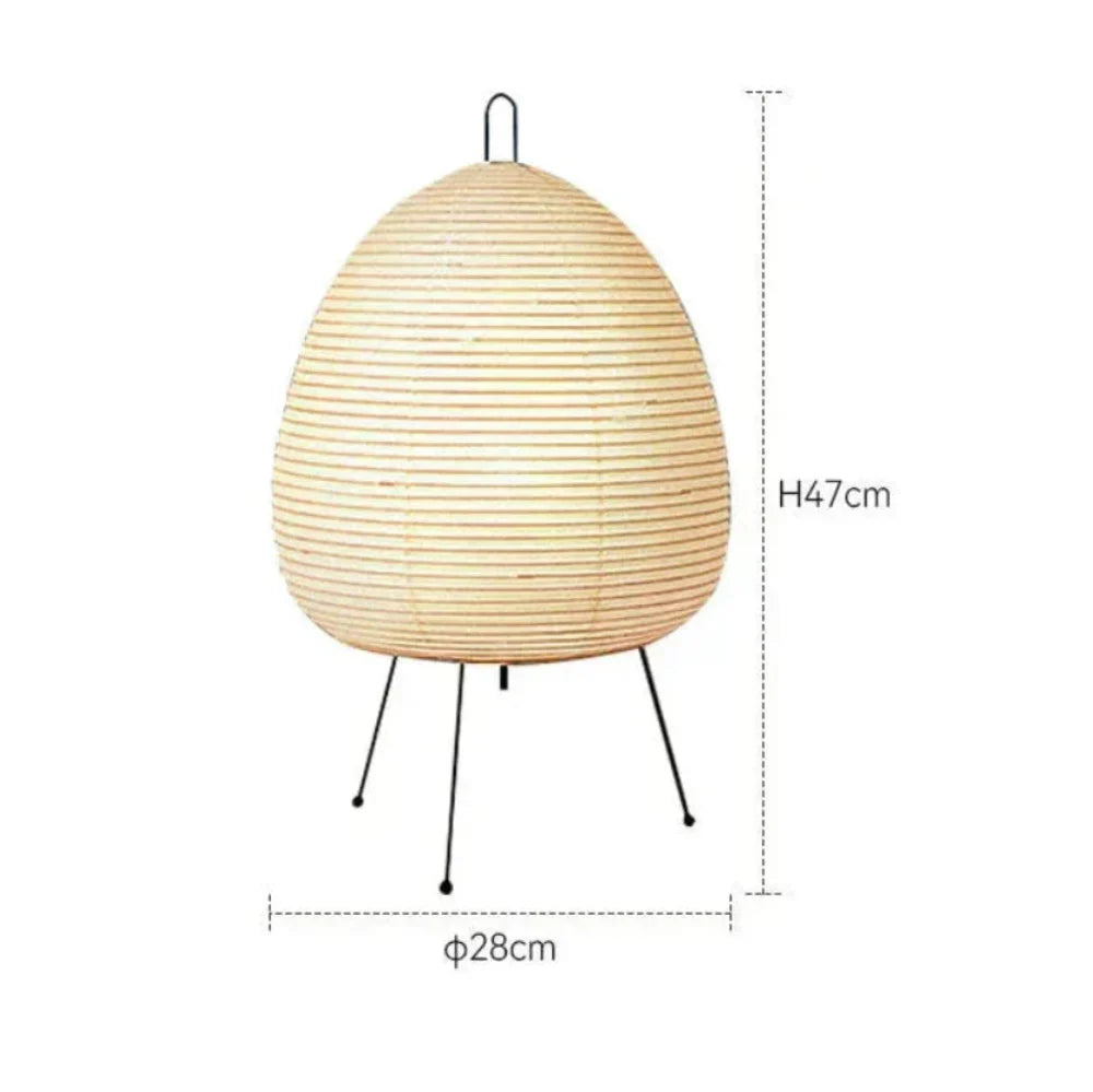 Retro Japanese Design Rice Paper Table Lamp