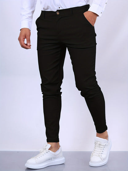Heren chino broek met taps toelopende pijpen | Slim fit