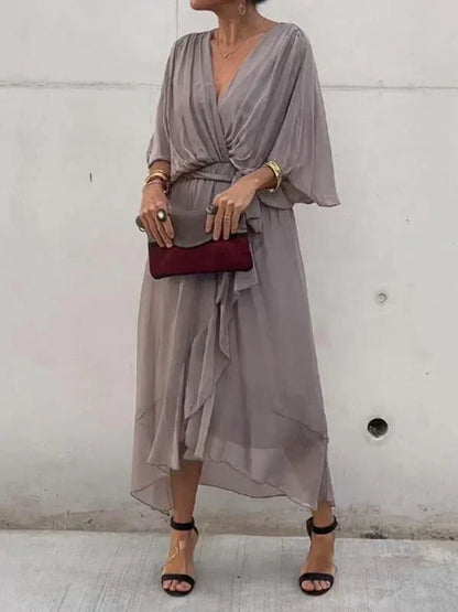 Party Soft V-Neck Dress | Elegant