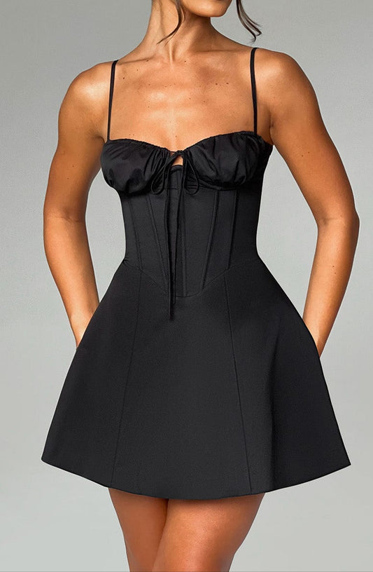 Elvera Mini Dress - Black