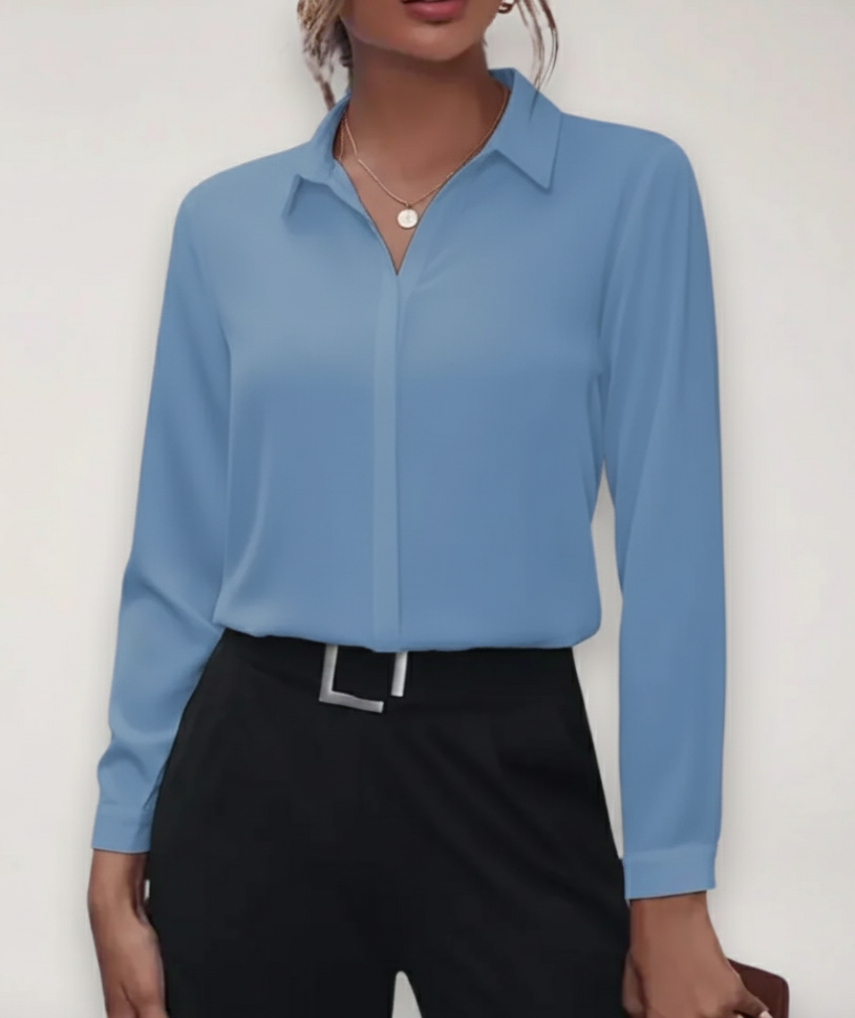 Women’s Formal Button-Down Blouse | Long Sleeve