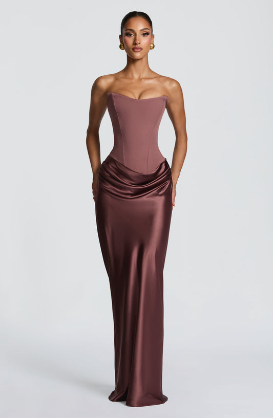 Women's Corset Cocktail Dress | Maxi