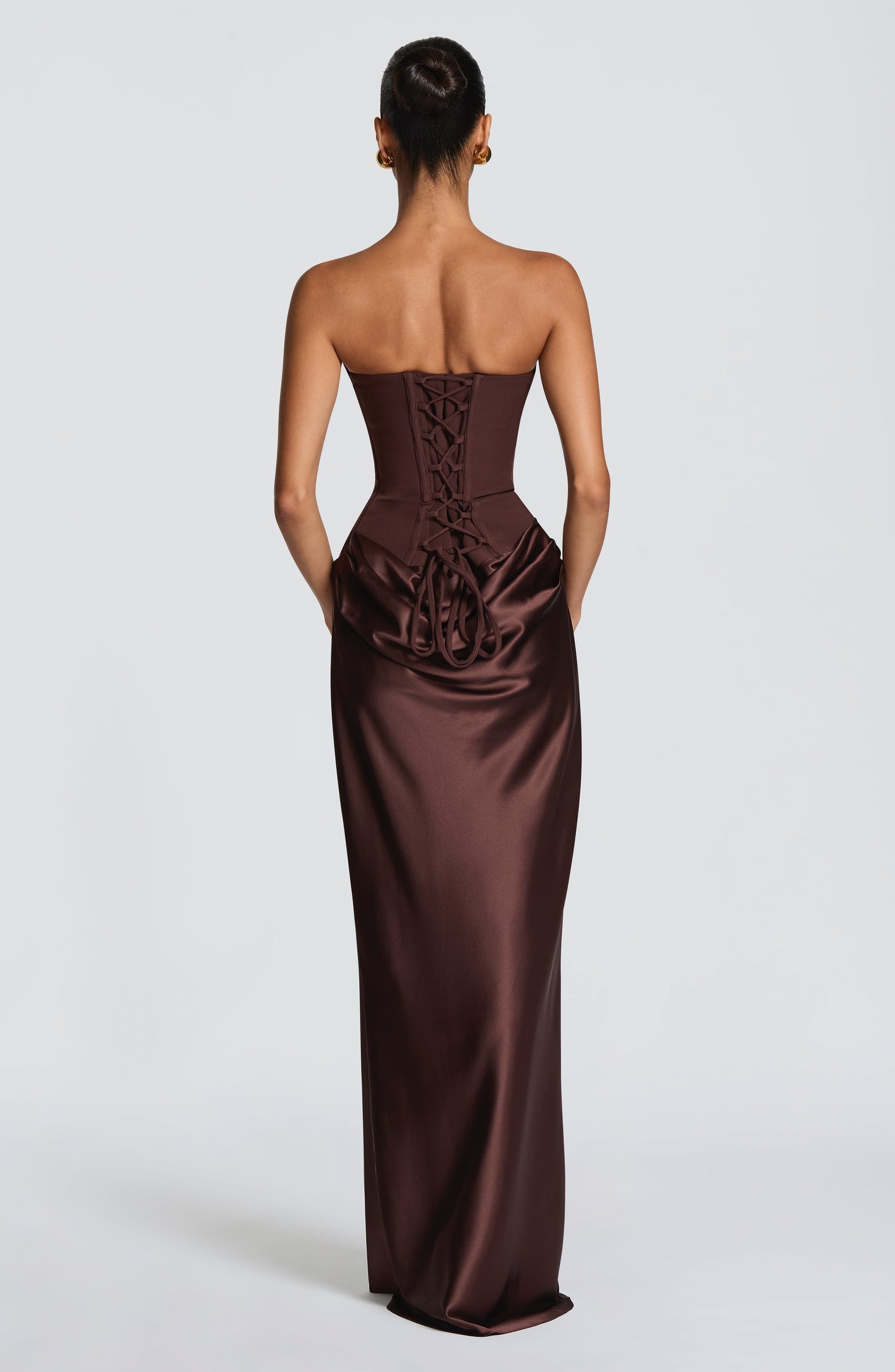 Women's Brown Wedding Guest Dress | Maxi