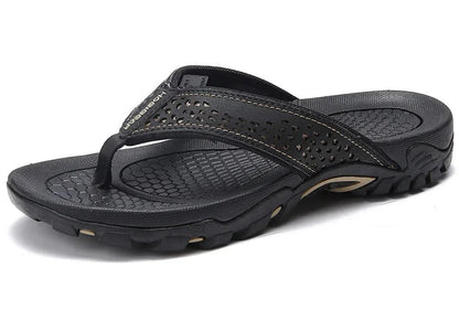 Men's Open-Toe Athletic Flip-Flops | with Geometric Strap
