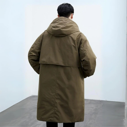 Men's Fake Two Pieces Trench Coat | Winter