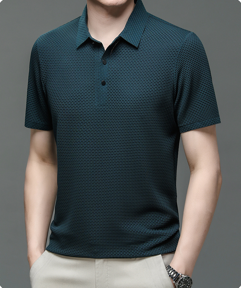Men's Short Sleeve Structured Polo Shirt | Business Casual