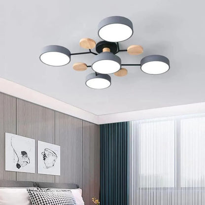 Contemporary LED Acrylic Iron Ceiling Light for Living Room