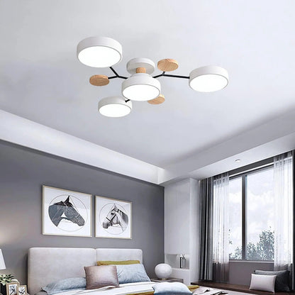 Contemporary LED Acrylic Iron Ceiling Light for Living Room