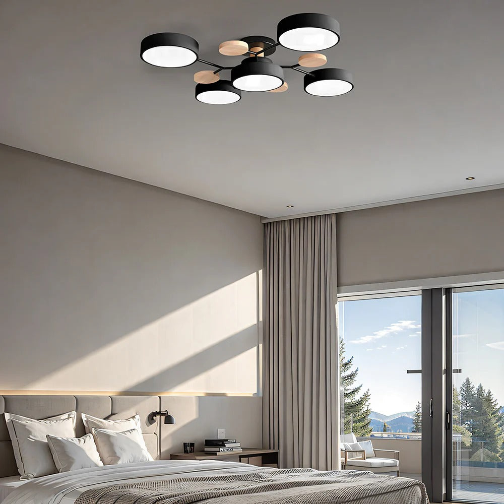 Contemporary LED Acrylic Iron Ceiling Light for Living Room
