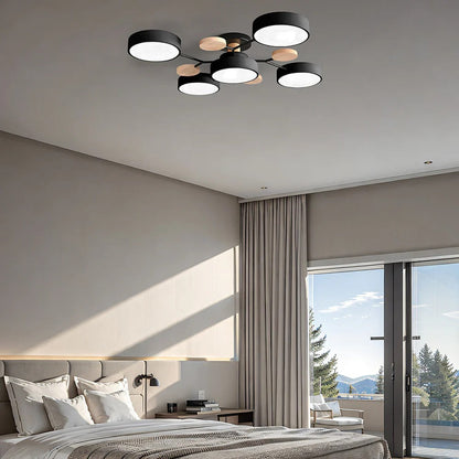 Contemporary LED Acrylic Iron Ceiling Light for Living Room