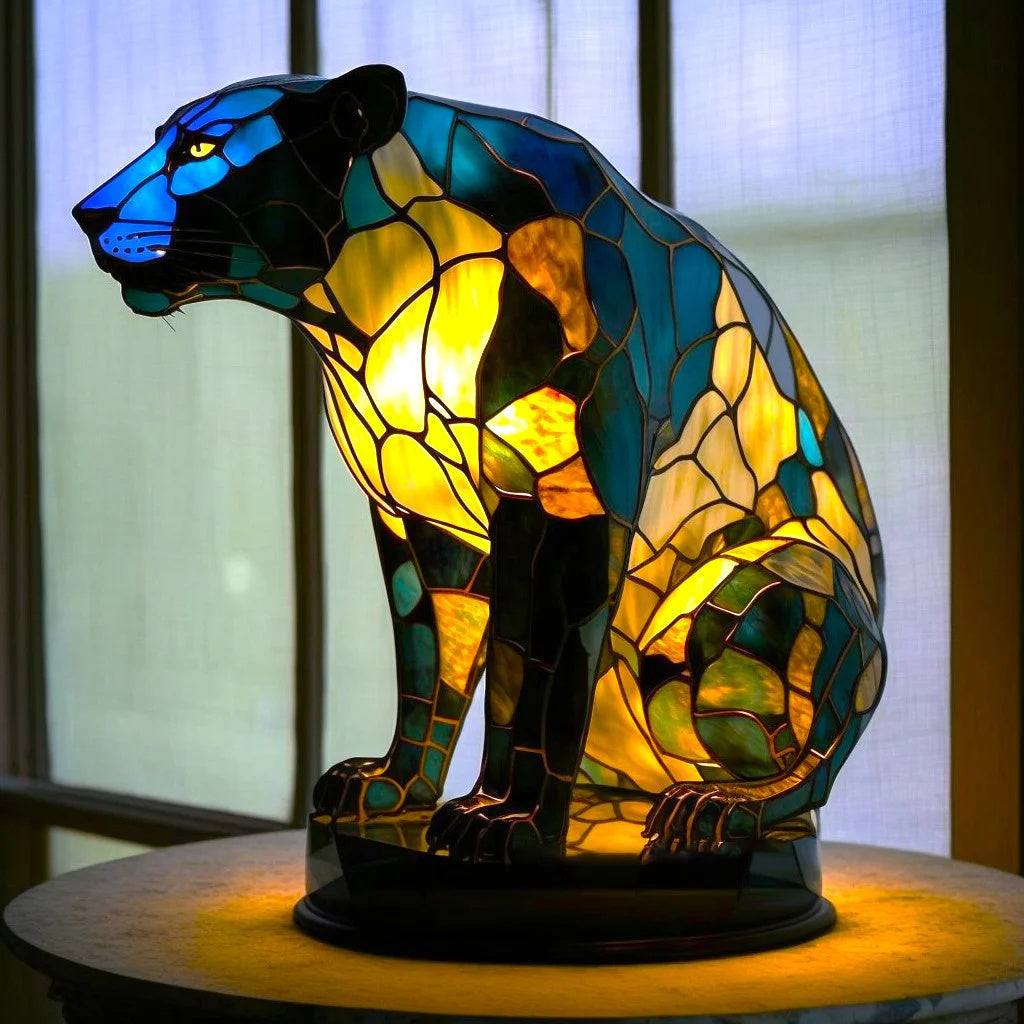 Artistic Glass Animal Design Table Lamp