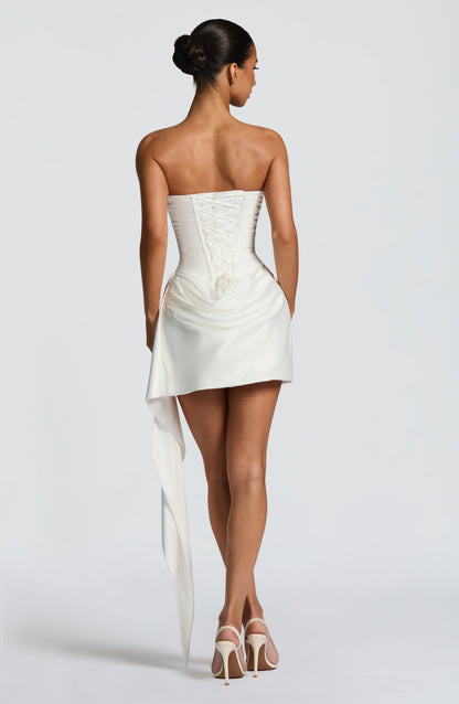 Women's White Strapless Cocktail Dress | Mini
