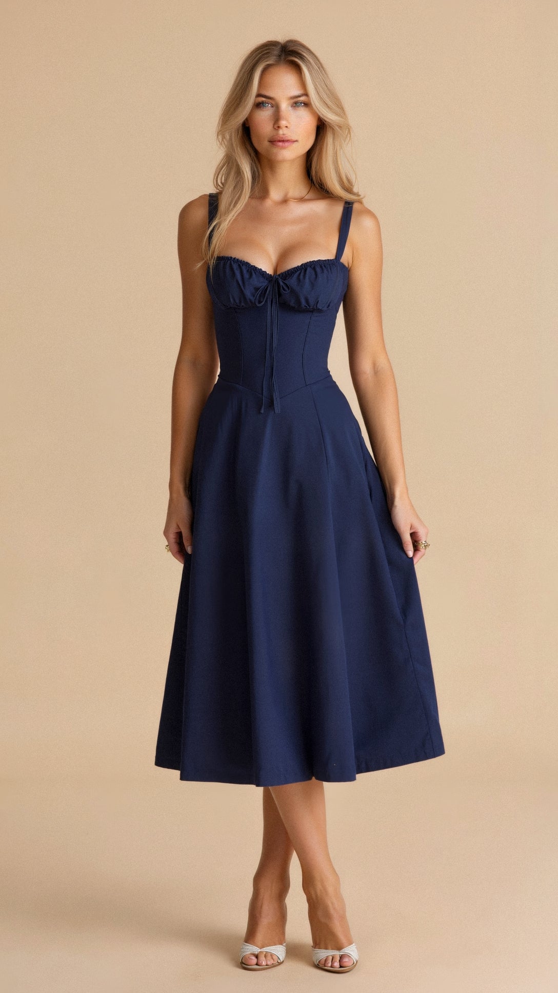 Party Corset Midi Dress | Slit