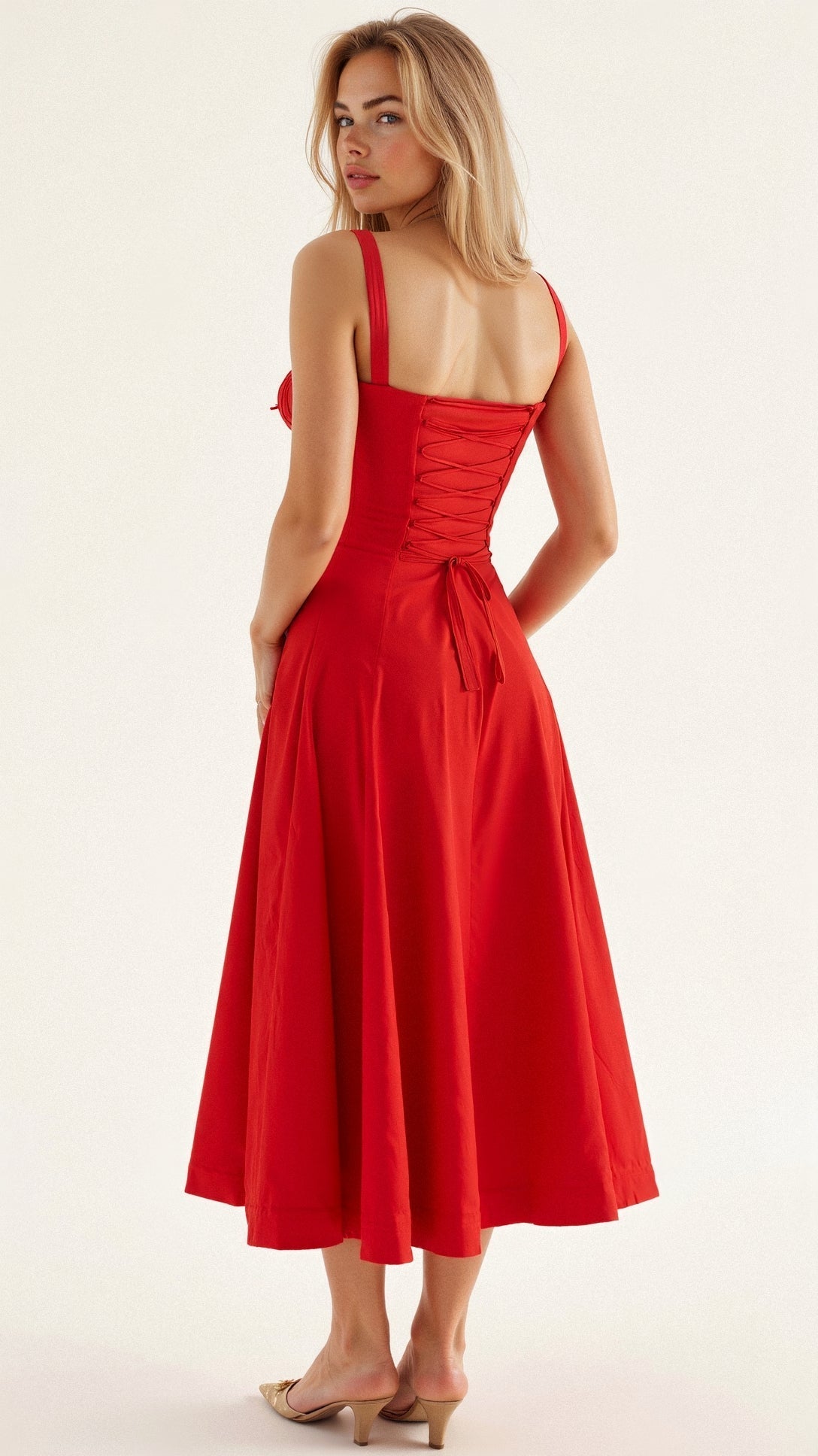 Party Corset Midi Dress | Slit