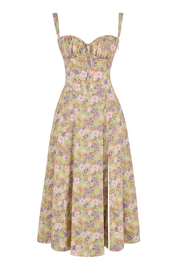 Party Corset Midi Dress | Slit