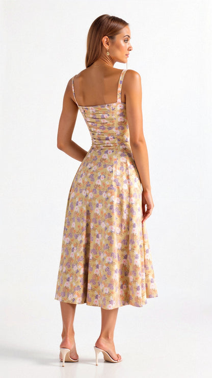 Party Corset Midi Dress | Slit