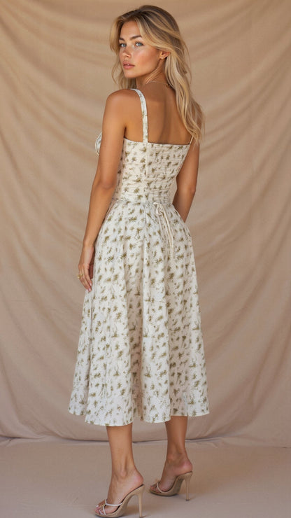 Party Corset Midi Dress | Slit