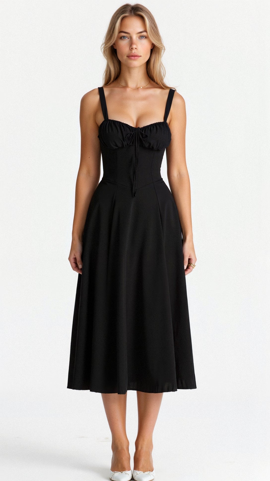 Party Corset Midi Dress | Slit