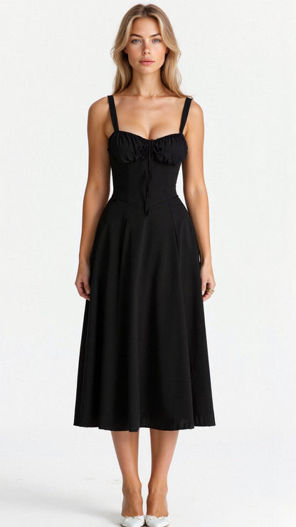Party Corset Midi Dress | Slit
