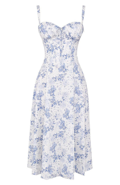 Party Corset Midi Dress | Slit