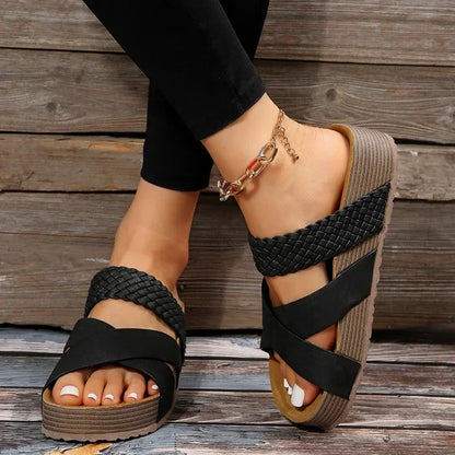 Women's Cross-Strap Platform Sandals | Summer