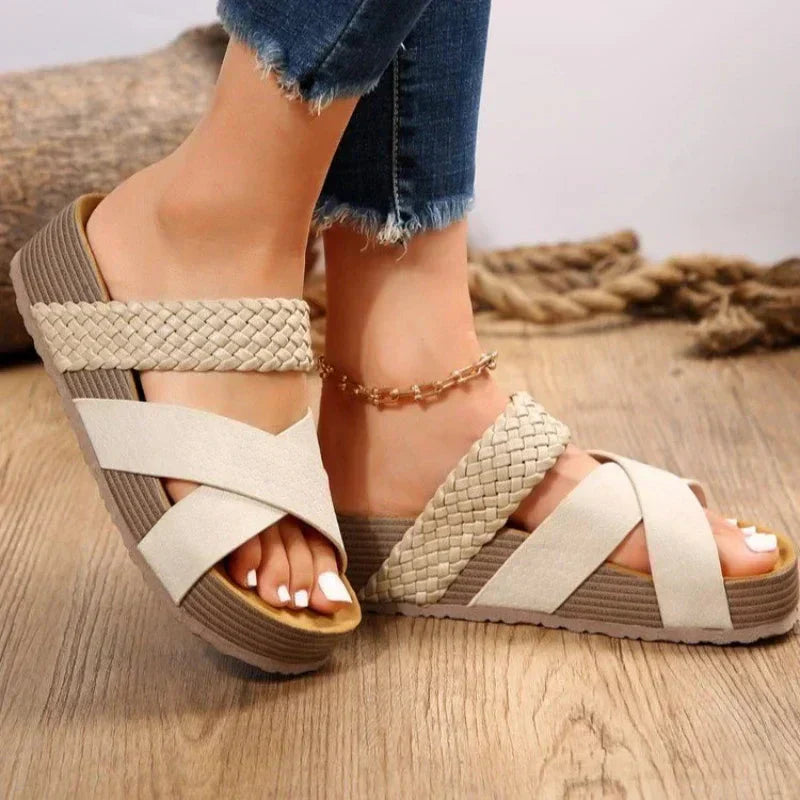 Women's Cross-Strap Platform Sandals | Summer