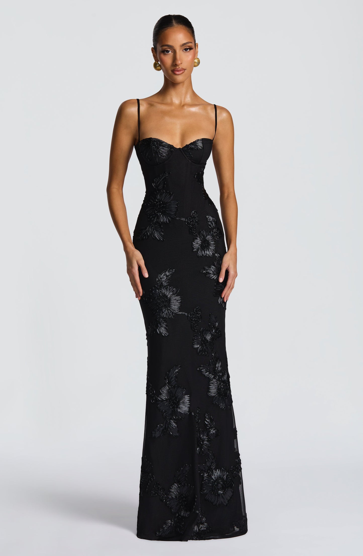 Women's Maxi Wedding Guest Dress | Black
