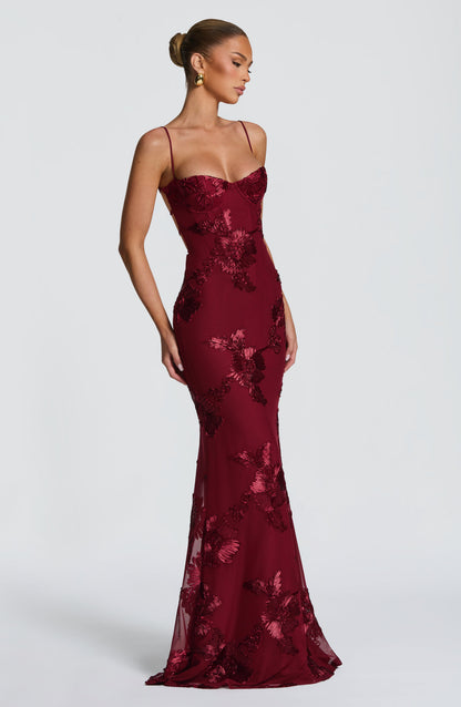 Women's Corset Mermaid Style Maxi Dress | with Spaghetti Straps