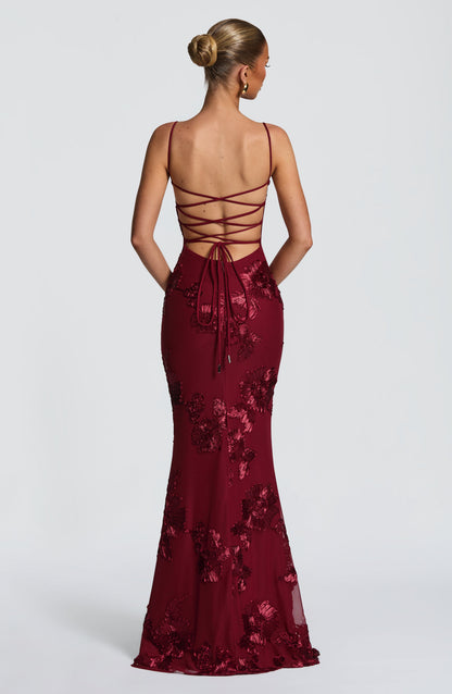 Women's Corset Mermaid Style Maxi Dress | with Spaghetti Straps
