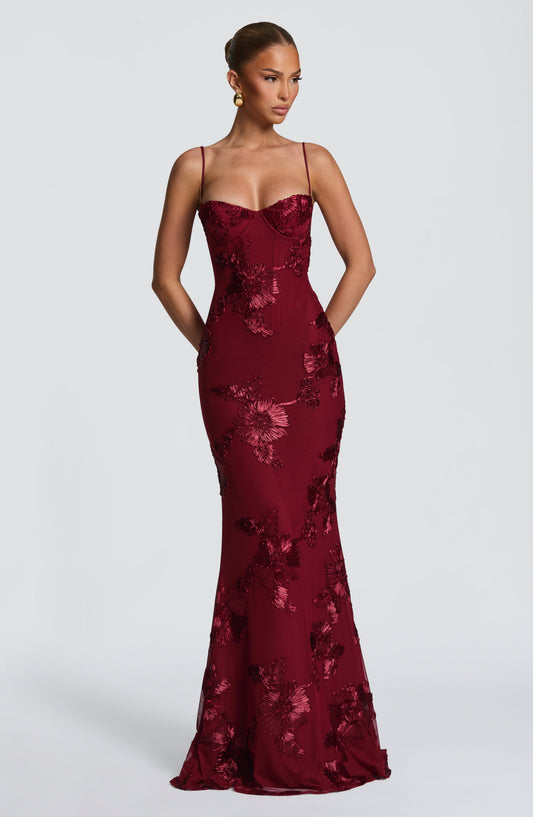 Women's Corset Mermaid Style Maxi Dress | with Spaghetti Straps