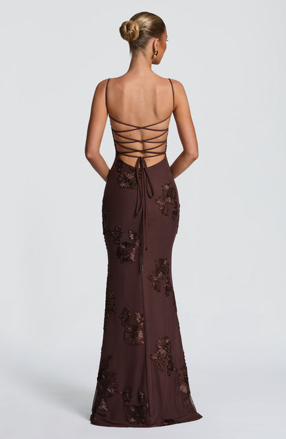 Women's Maxi Wedding Guest Dress | with Spaghetti Straps