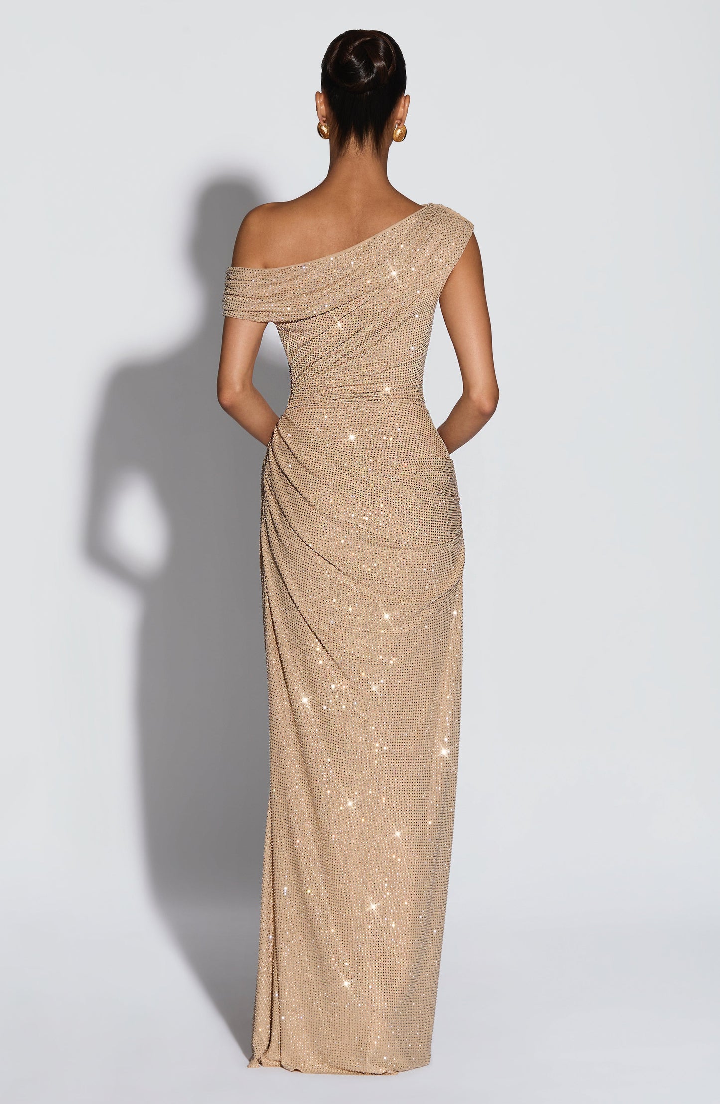 Women's Asymmetric Neckline Wedding Guest Dress | Maxi