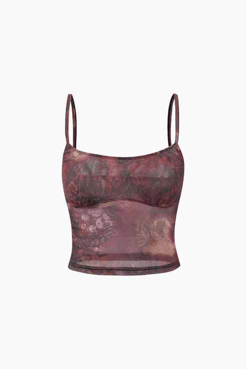 NU Paisley Print Strap Cami