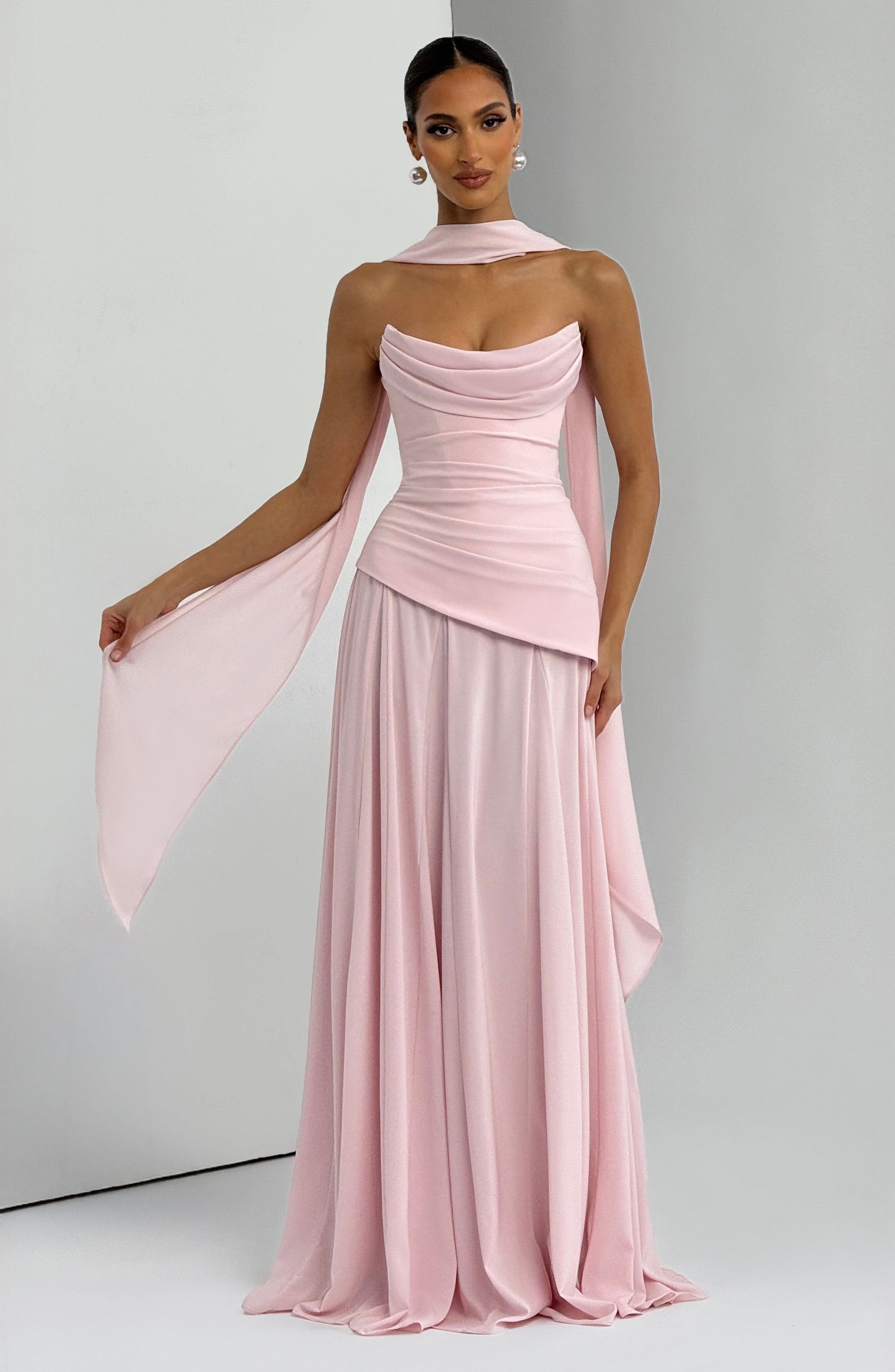 Women's Asymmetrical Hem Strapless Prom Dress | Maxi