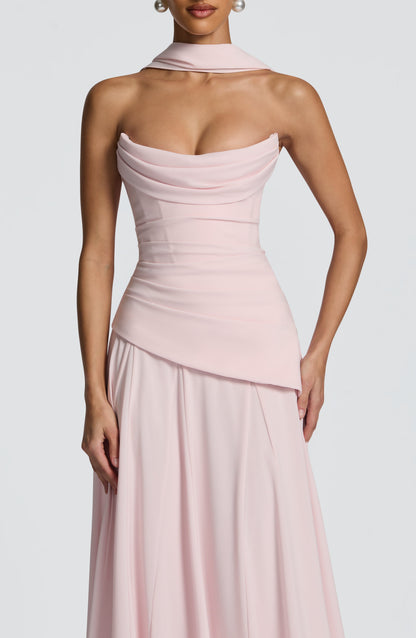 Women's Asymmetrical Hem Strapless Prom Dress | Maxi