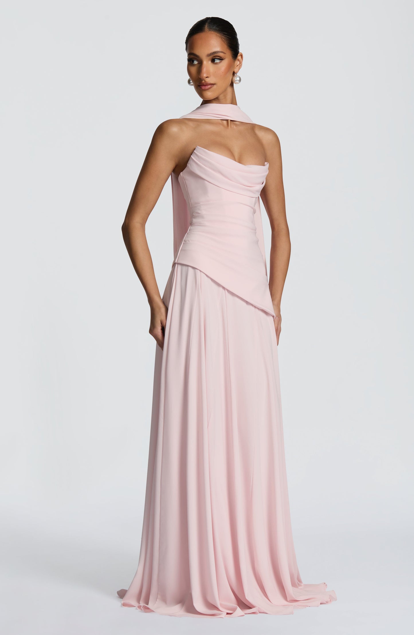 Women's Asymmetrical Hem Strapless Prom Dress | Maxi
