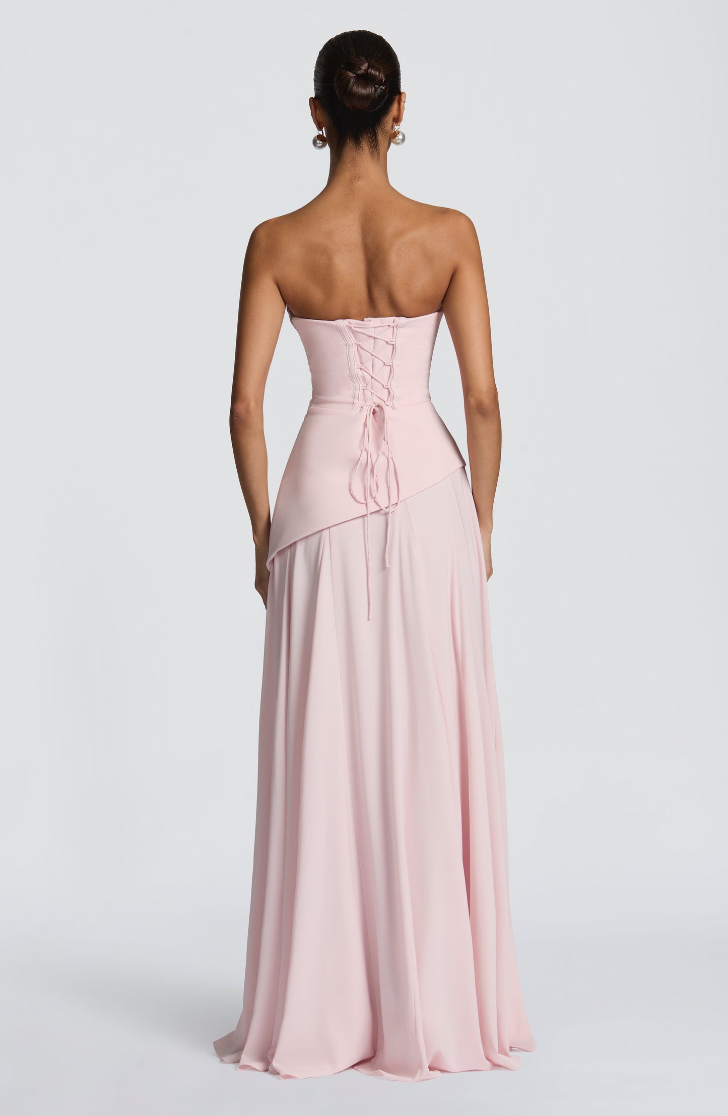 Women's Asymmetrical Hem Strapless Prom Dress | Maxi