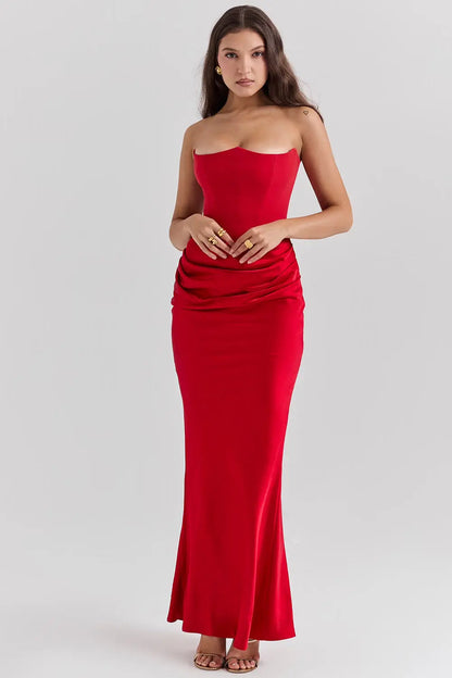 Women’s Strapless Corset Evening Dress | Maxi