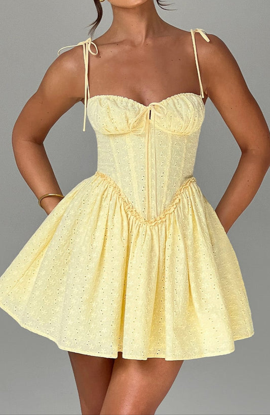 Pazienza Mini Dress - Lemon